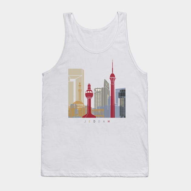 Jeddah skyline poster Tank Top by PaulrommerArt